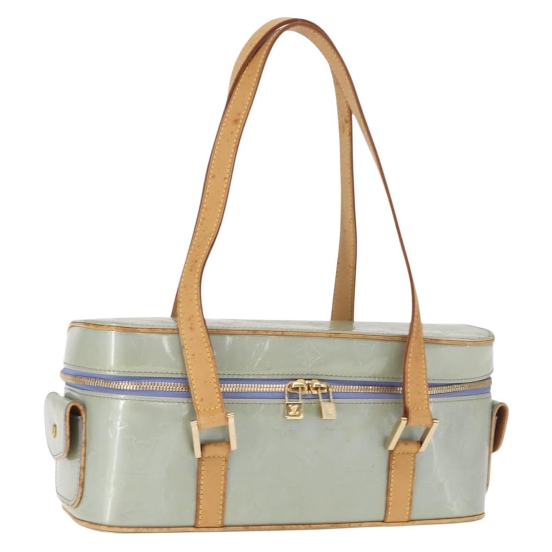 Louis Vuitton Sullivan Oriental GM Vernis Lavande Patent Leather Handbag M91266: Louis Vuitton Sullivan Oriental GM Vernis Lavande Patent Leather Handbag M91266 This Louis Vuitton Vernis Sullivan Oriental GM handbag in Lavande features glossy patent leather and a structured silhou