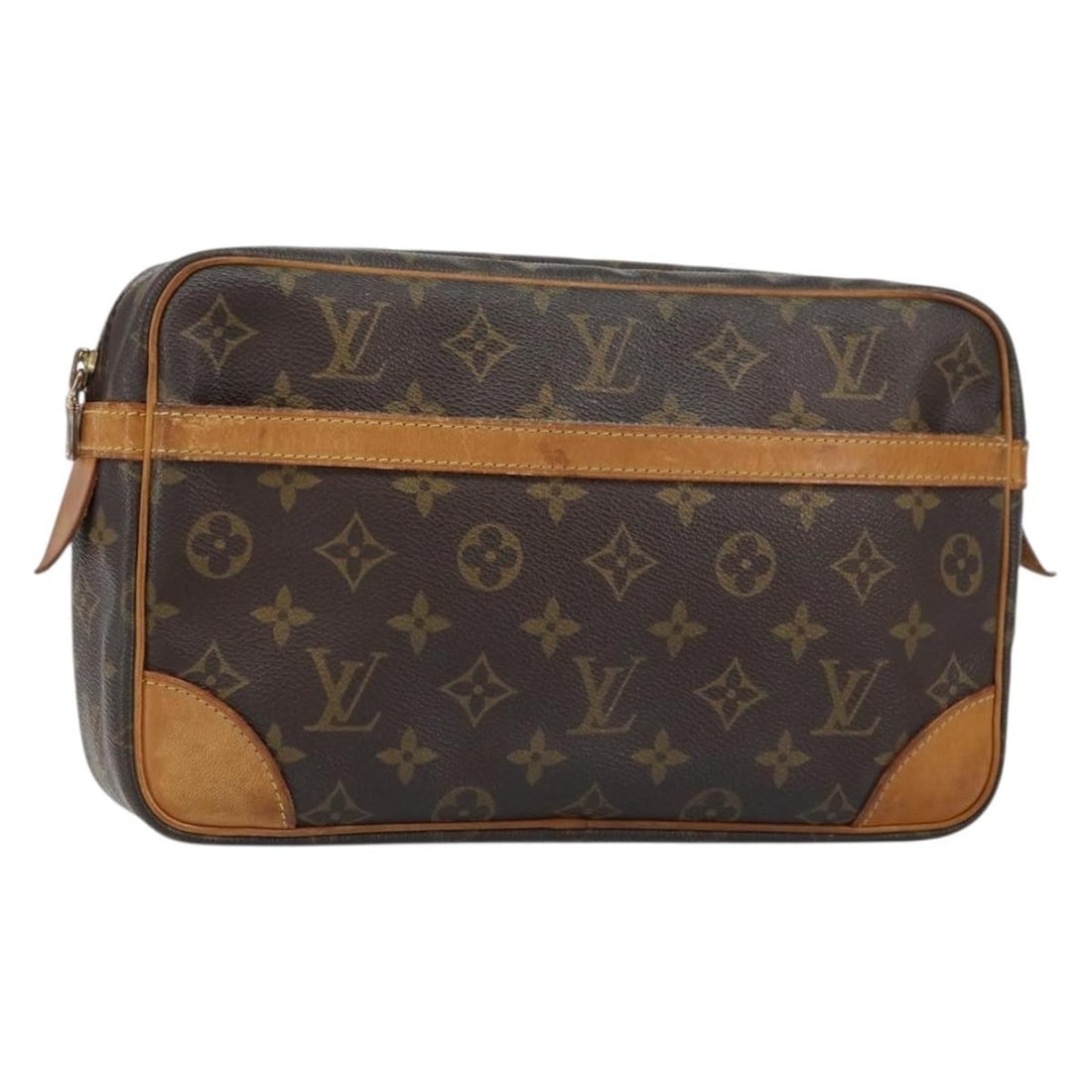 LOUIS VUITTON Monogram Compiegne 28 Clutch Bag M51845 Auth France (1 of 18)