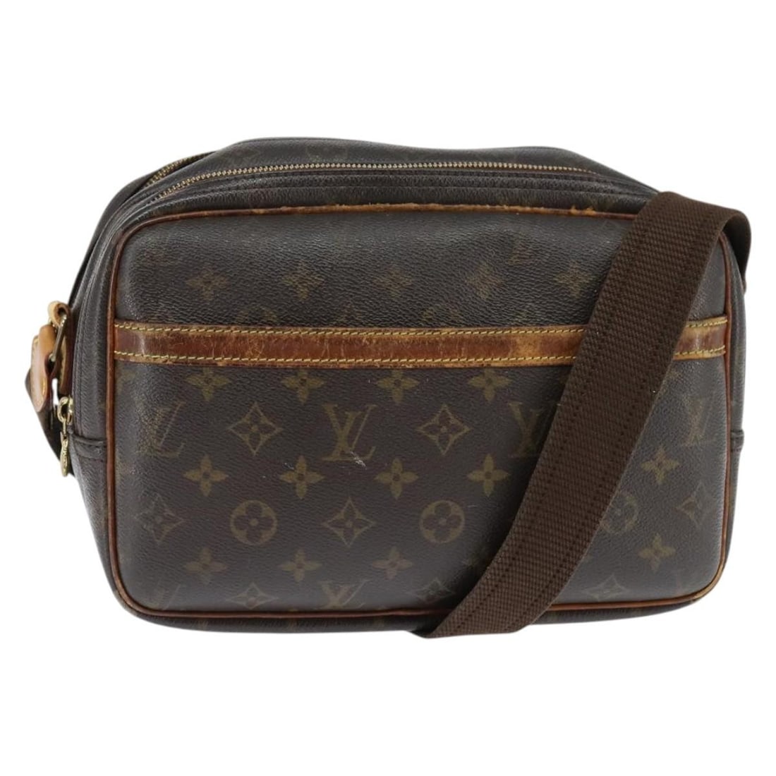 LOUIS VUITTON Monogram Reporter PM Shoulder Bag M45254 Auth France (1 of 18)
