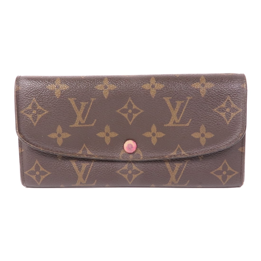 LOUIS VUITTON Emilie Long Wallet M60697 Monogram Brown Red GHW (1 of 16)