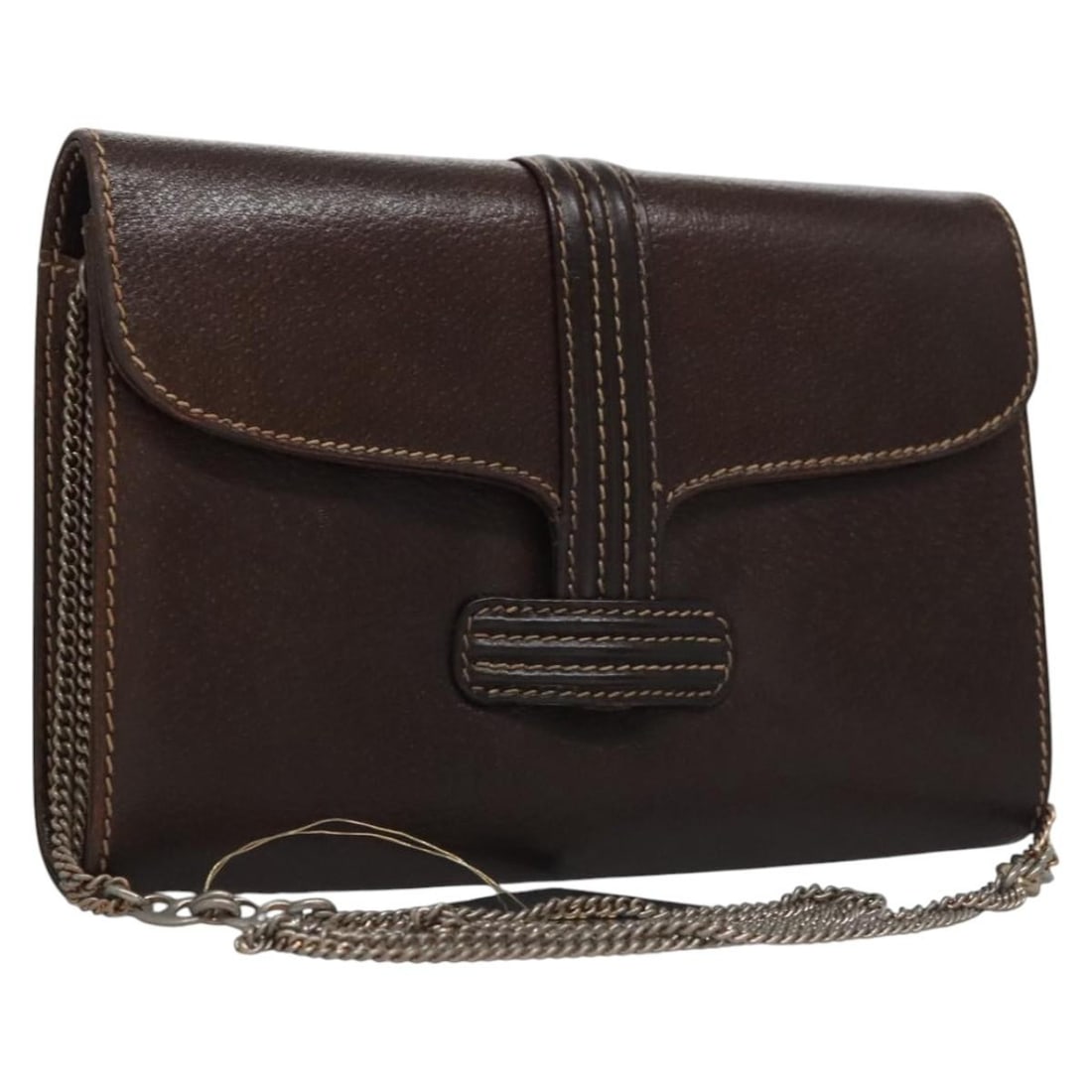BALLY Brown Gold Leather Chain Shoulder Bag Made in Italy: BALLY Brown Gold Leather Chain Shoulder Bag Made in Italy This BALLY Chain Shoulder Bag is a stylish accessory crafted from high-quality leather, featuring a chic combination of brown and gold colors.