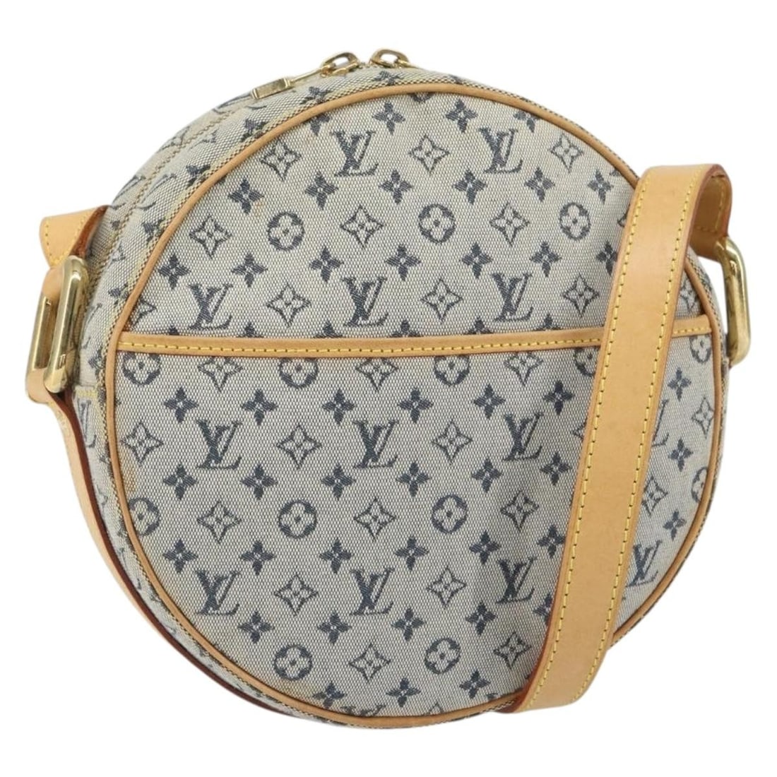 Louis Vuitton Monogram Mini Jeanne GM Blue Canvas Shoulder Bag M92000: Louis Vuitton Monogram Mini Jeanne GM Blue Canvas Shoulder Bag M92000 This is a Louis Vuitton Monogram Mini Jeanne GM shoulder bag in blue, crafted from Monogram Mini canvas. Made in Spain, the bag fe