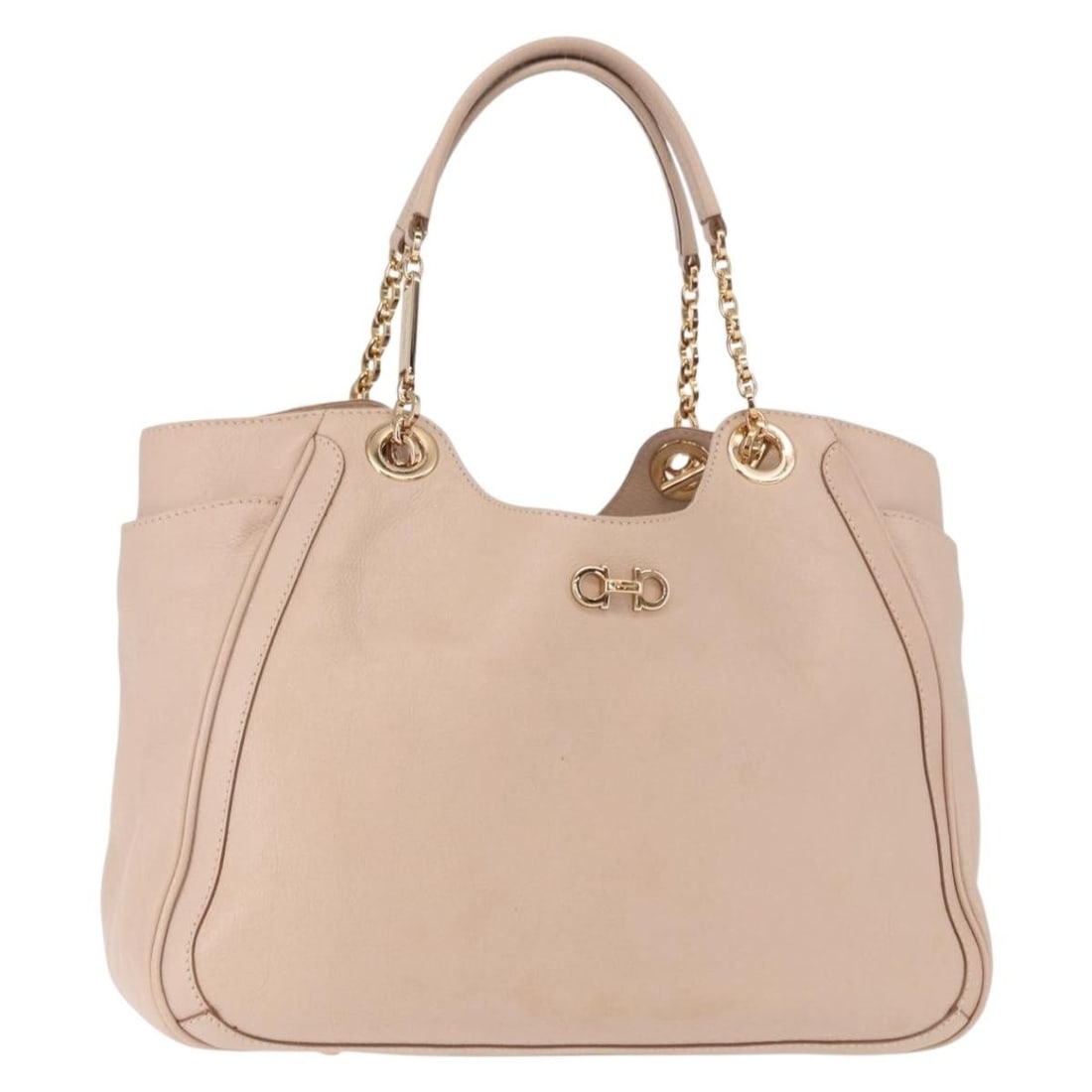 Pink Leather Gancini Tote by Salvatore Ferragamo Italy (1 of 18)