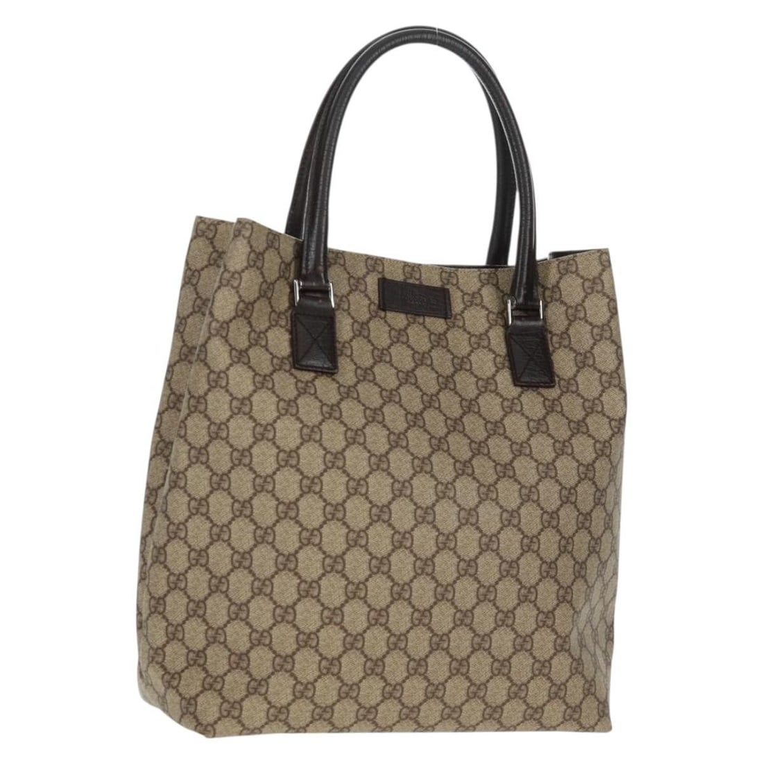 Gucci Beige GG Canvas Supreme Tote Bag with Silver Accents 131220 (1 of 18)
