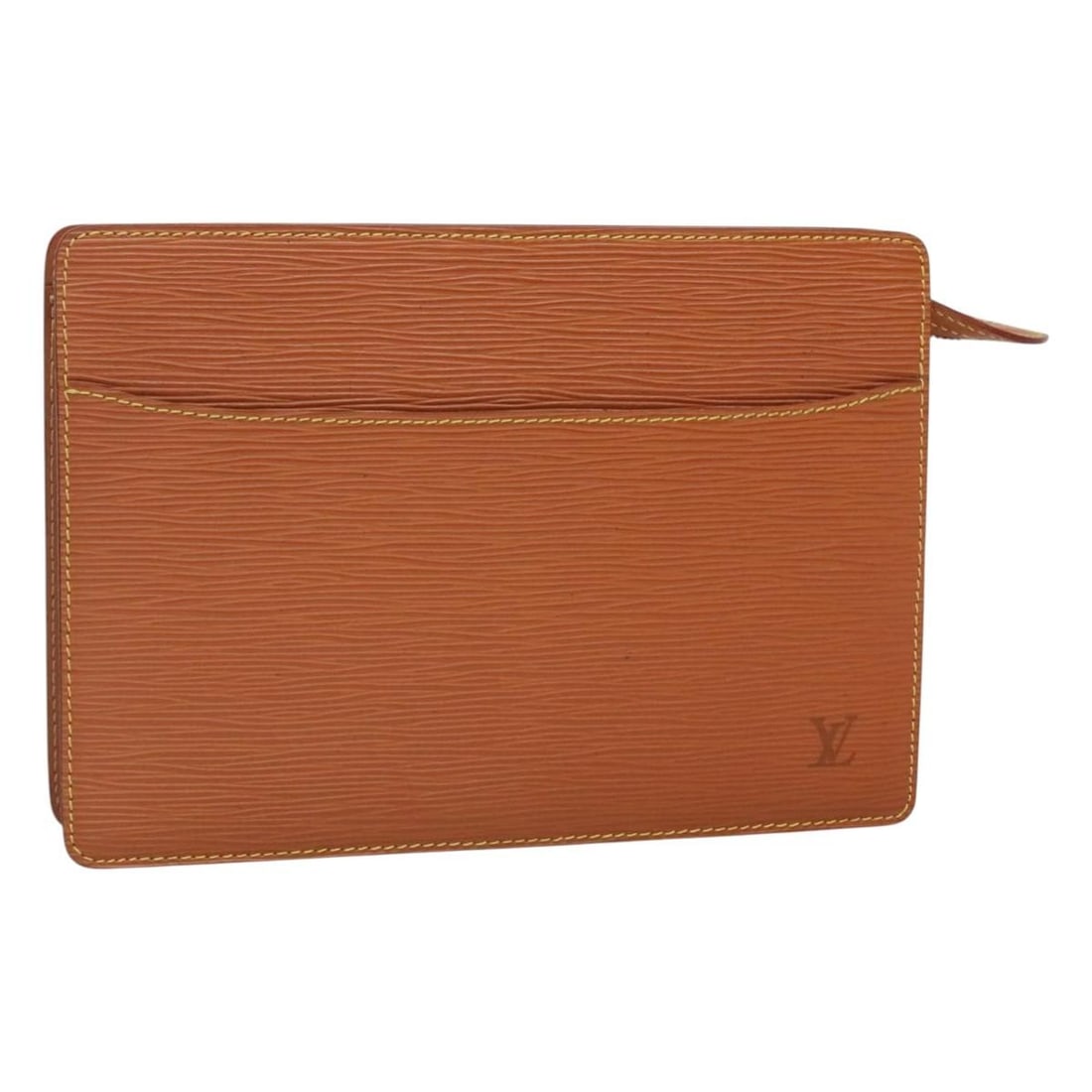 Louis Vuitton Epi Pochette Homme Clutch Bag M52528 Brown Zipangu Gold Auth (1 of 18)