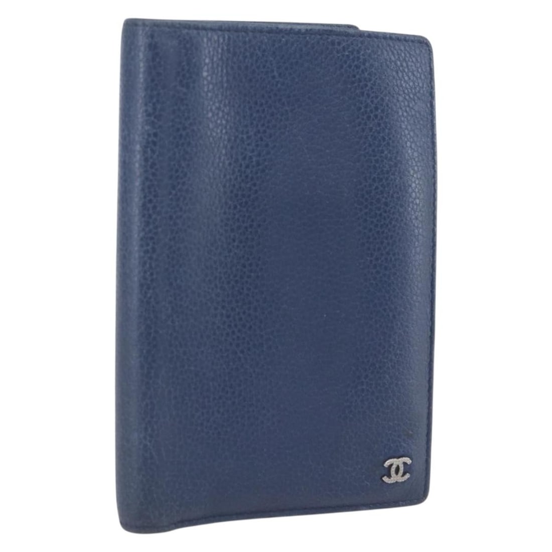 Chanel Coco Navy Leather Wallet with CC Logo and Guarantee Card (1 of 18)