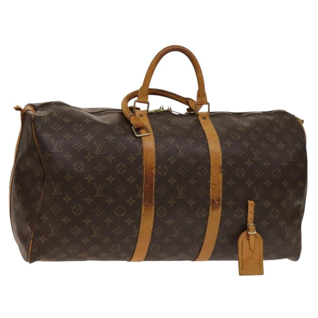 LOUIS VUITTON Monogram Keepall Bandouliere 55 Boston Bag M41414 Auth France (1 of 18)