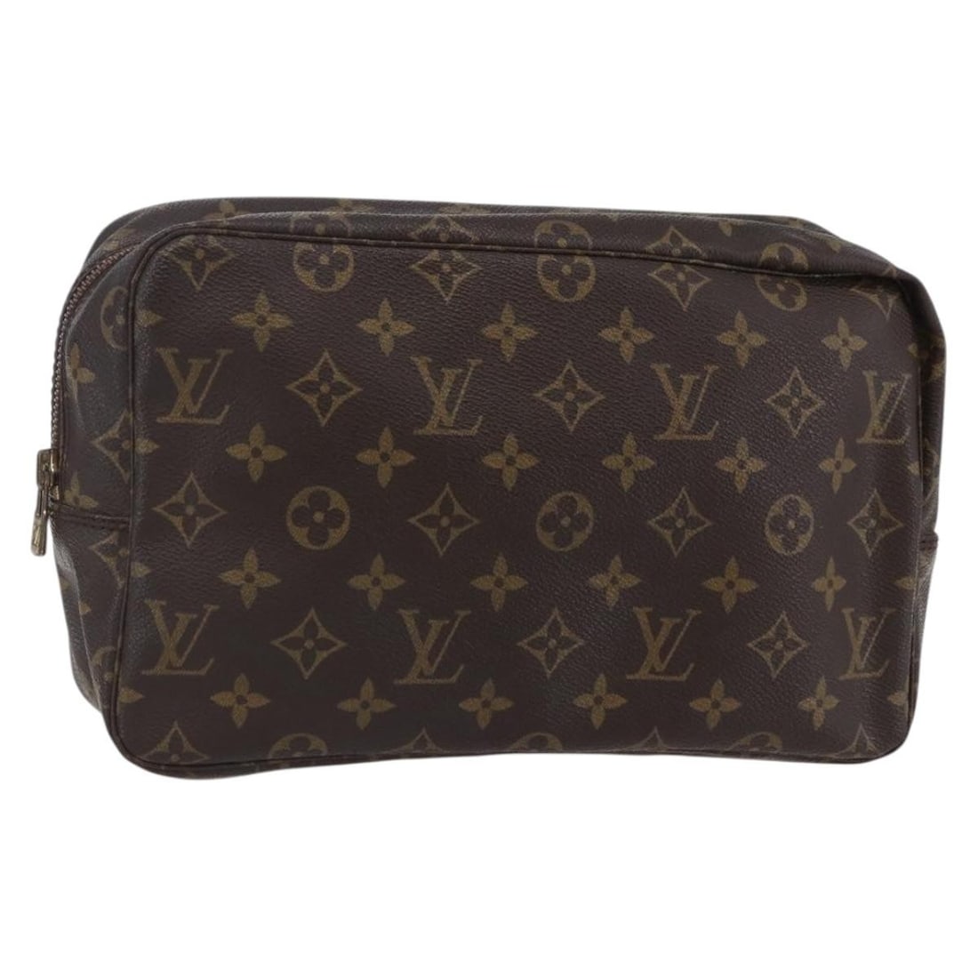 LOUIS VUITTON Monogram Trousse Toilette 28 Clutch Bag M47522 Authentic France: LOUIS VUITTON Monogram Trousse Toilette 28 Clutch Bag M47522 Authentic France This LOUIS VUITTON Monogram Trousse Toilette 28 Clutch Bag is a stylish accessory ideal for everyday use. Crafted from dur