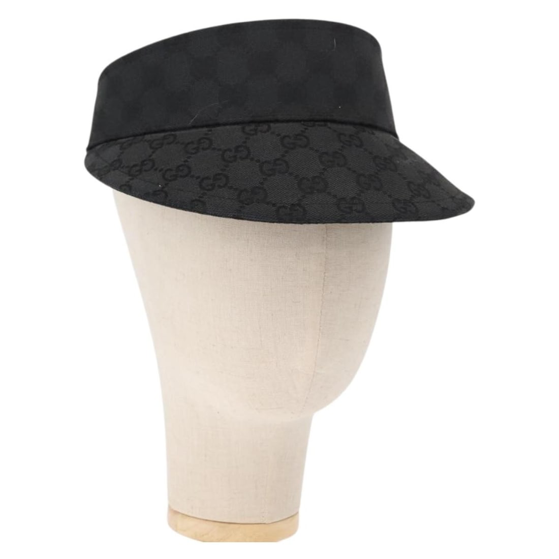 GUCCI GG Canvas Sherry Line Sun Visor Black Red Auth 121306 (1 of 15)