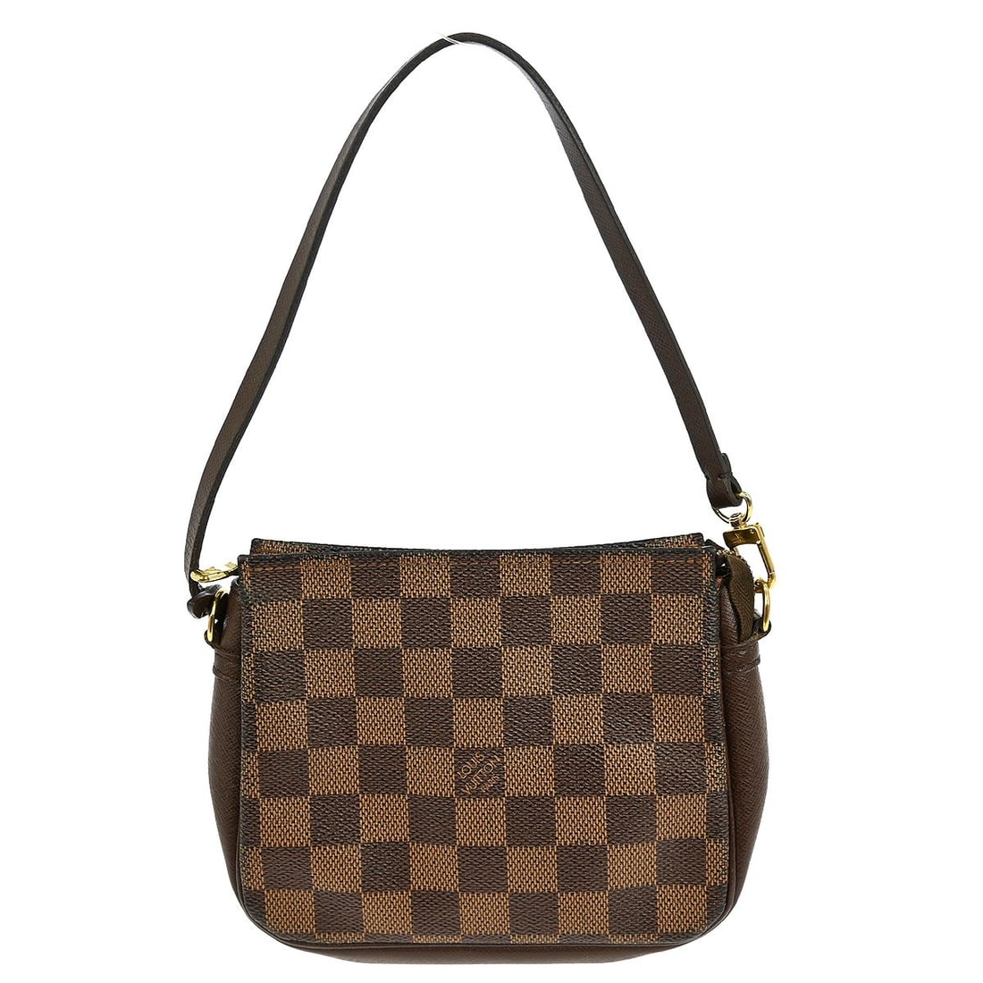 Louis Vuitton Damier Canvas Mini Trousse Makeup Top Handle Bag: Louis Vuitton Damier Canvas Mini Trousse Makeup Top Handle Bag Elevate your casual style with this stylish Louis Vuitton Damier Trousse Makeup Handbag. Crafted from durable Damier canvas leather, this