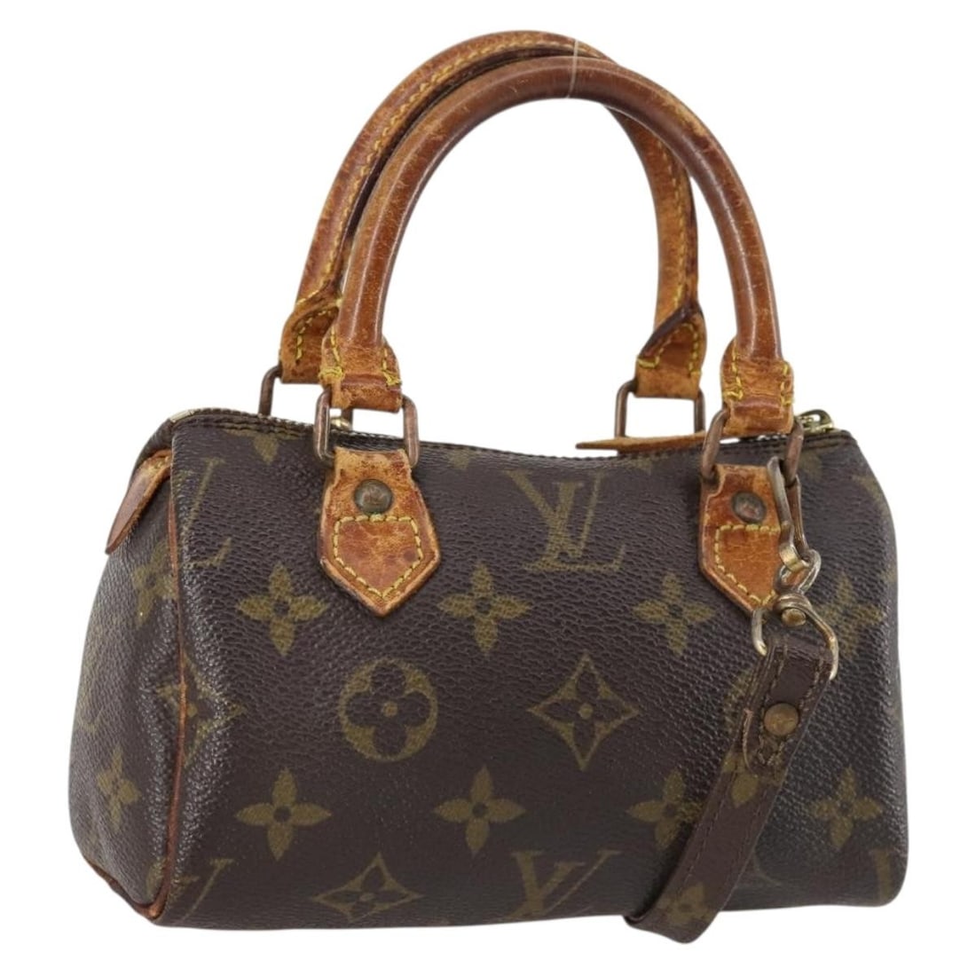 Louis Vuitton Monogram Mini Speedy Hand Bag M41534 Authentic (1 of 18)