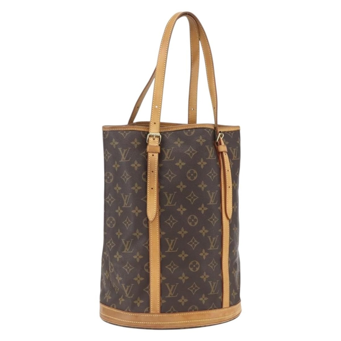 Louis Vuitton Bucket GM Monogram Canvas Shoulder Bag M42236 France: Louis Vuitton Bucket GM Monogram Canvas Shoulder Bag M42236 France This Louis Vuitton Monogram Bucket GM Shoulder Bag, model M42236, is crafted from iconic monogram canvas with leather trim and featur