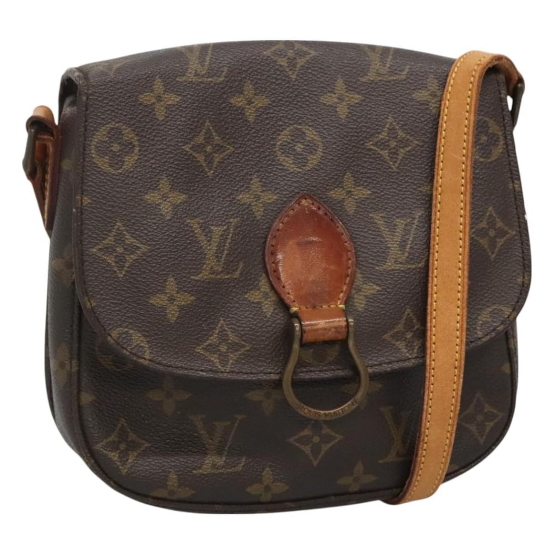 LOUIS VUITTON Monogram Saint Cloud MM Shoulder Bag M51243 Auth Germany: LOUIS VUITTON Monogram Saint Cloud MM Shoulder Bag M51243 Auth Germany This Louis Vuitton Monogram Saint Cloud MM Shoulder Bag is a stylish accessory made from durable Monogram Canvas. The exterior fe