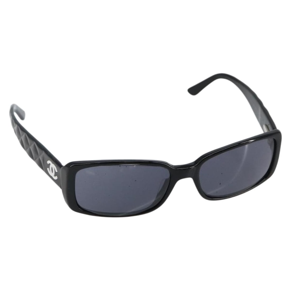 CHANEL Black Plastic Sunglasses with Dust Bag Made in Italy: CHANEL Black Plastic Sunglasses with Dust Bag Made in Italy Elevate your style with these authentic CHANEL sunglasses, crafted in Italy. These chic sunglasses feature a sleek black plastic exterior, e