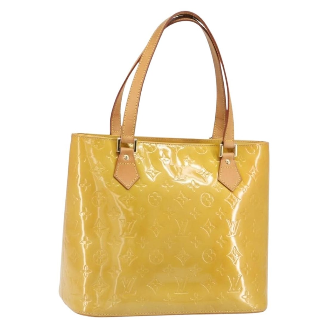 Louis Vuitton Houston Beige Patent Leather Monogram Vernis Handbag M91004 (1 of 18)