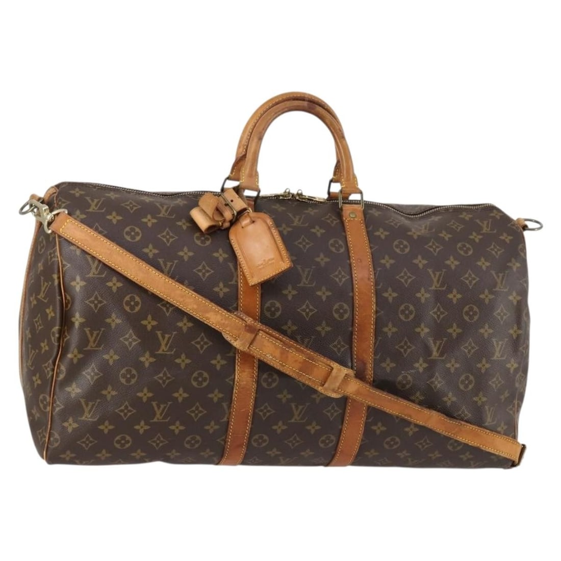 LOUIS VUITTON Monogram Keepall Bandouliere 55 Boston Bag M41414 Auth (1 of 18)