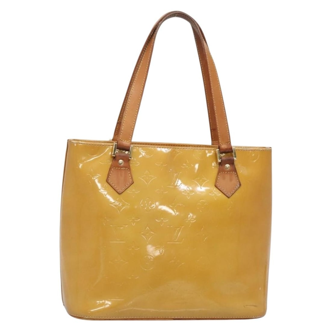 Louis Vuitton Monogram Vernis Houston Hand Bag Beige M91004 Made in France: Louis Vuitton Monogram Vernis Houston Hand Bag Beige M91004 Made in France The LOUIS VUITTON Monogram Vernis Houston Hand Bag is an iconic accessory crafted from premium patent leather in a sophistica