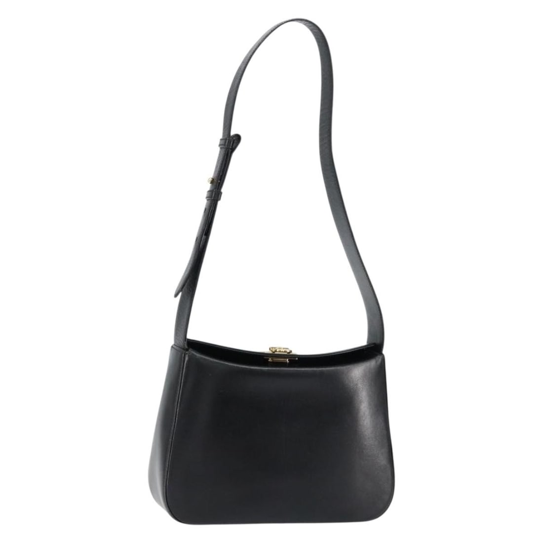 Salvatore Ferragamo Gancini Black Gold Leather Shoulder Bag Auth BA8397: Salvatore Ferragamo Gancini Black Gold Leather Shoulder Bag Auth BA8397 Elevate your accessory collection with this stylish Salvatore Ferragamo Gancini Shoulder Bag, crafted in luxurious black leather