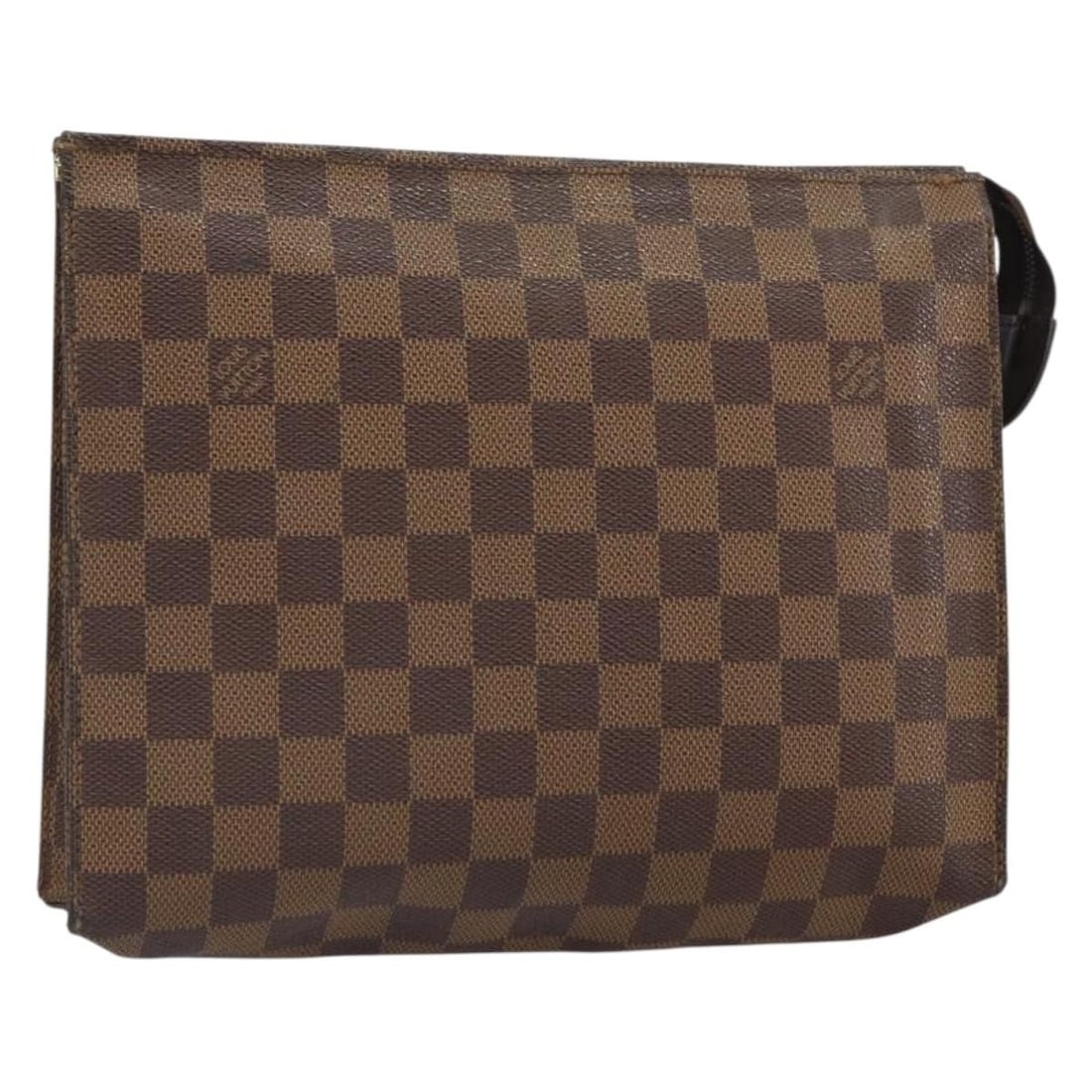 Louis Vuitton Damier Ebene Canvas Poche Toilette 26 Pouch N47543 France: Louis Vuitton Damier Ebene Canvas Poche Toilette 26 Pouch N47543 France This is a Louis Vuitton Damier Ebene Poche Toilette 26 Pouch, model N47543. Crafted in France from Damier Ebene canvas, this pou