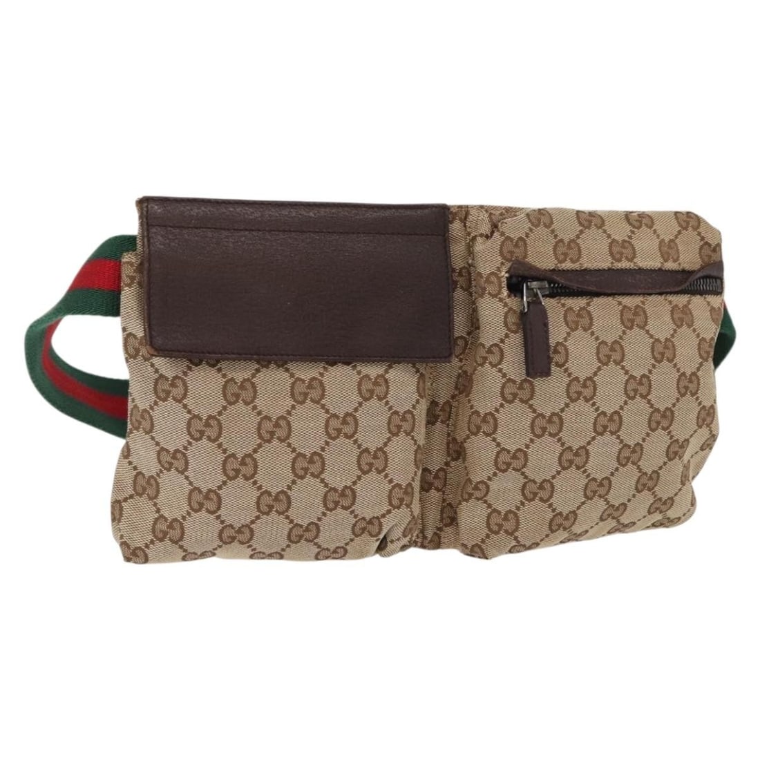 Beige GG Canvas Sherry Line Waist Bag by Gucci Model 28566: Beige GG Canvas Sherry Line Waist Bag by Gucci Model 28566 This is a Gucci GG Canvas Web Sherry Line waist bag in beige and silver. Crafted in Italy, the bag features the iconic GG canvas exterior and