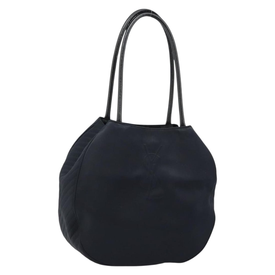 SAINT LAURENT Black Gold Nylon Shoulder Bag Auth yk19451 (1 of 18)