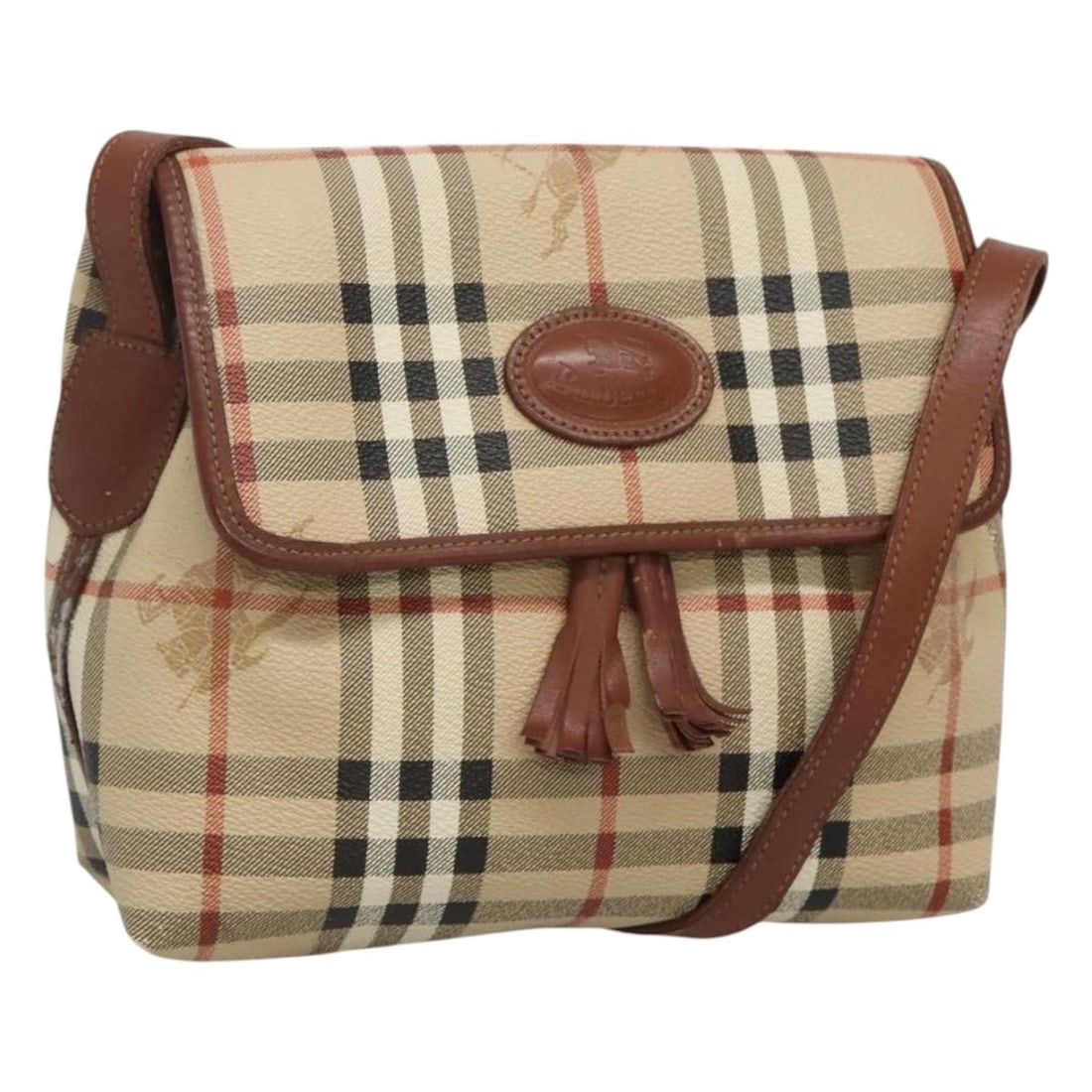 Burberrys Nova Check Beige Gold PVC Shoulder Bag Auth 123676: Burberrys Nova Check Beige Gold PVC Shoulder Bag Auth 123676 Introducing the Burberrys Nova Check Shoulder Bag, a stylish accessory crafted from durable PVC leather in a sophisticated beige and gold c