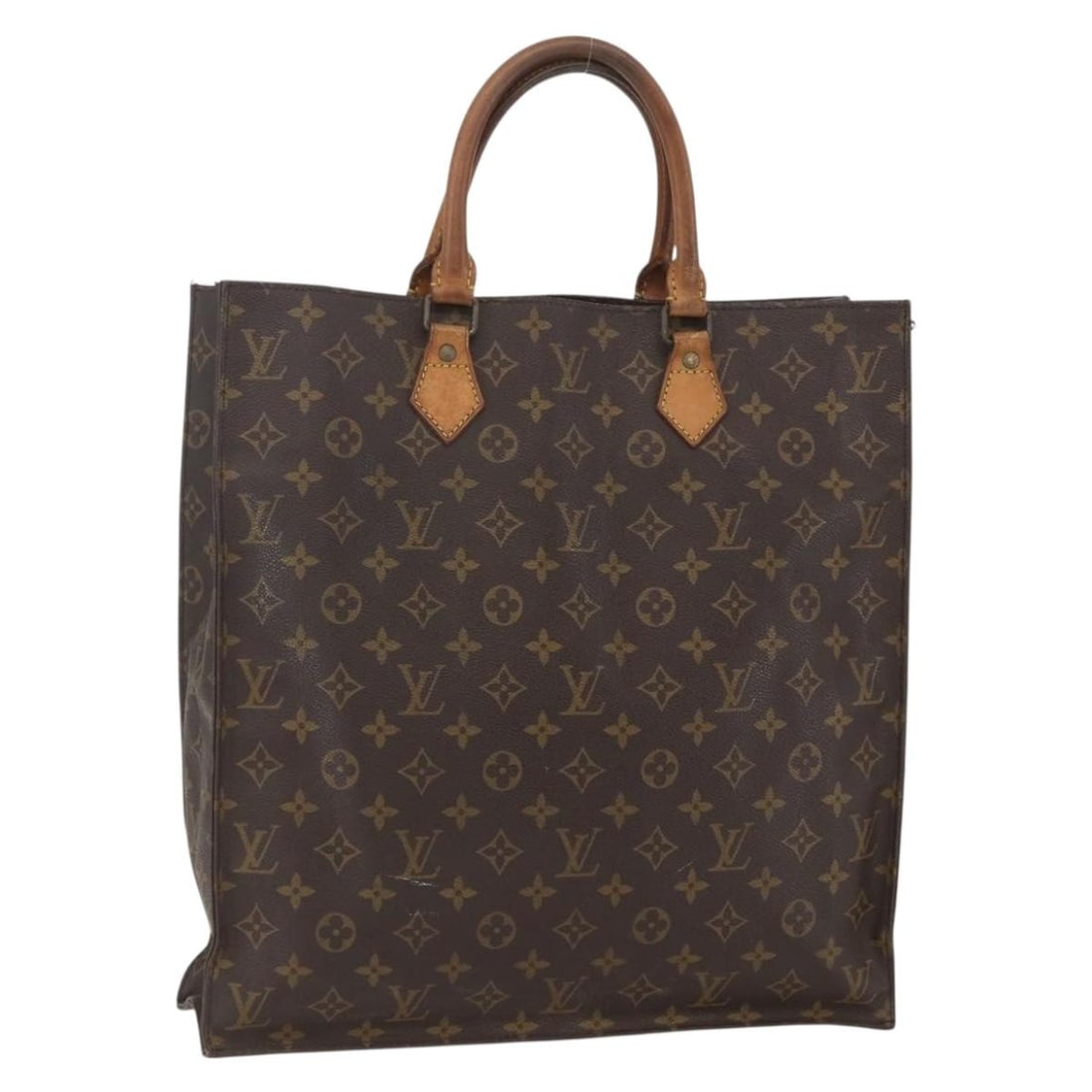 LOUIS VUITTON Monogram Sac Plat Hand Bag M51140 Auth MI881: LOUIS VUITTON Monogram Sac Plat Hand Bag M51140 Auth MI881 This LOUIS VUITTON Monogram Sac Plat Hand Bag (Model M51140) is a timeless accessory crafted from durable Monogram Canvas. The bag features a
