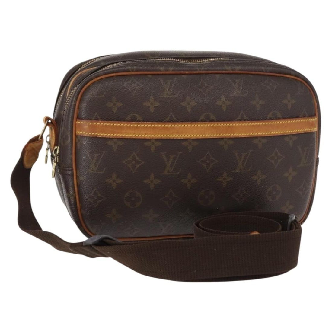LOUIS VUITTON Monogram Reporter PM Shoulder Bag M45254 Auth France (1 of 18)