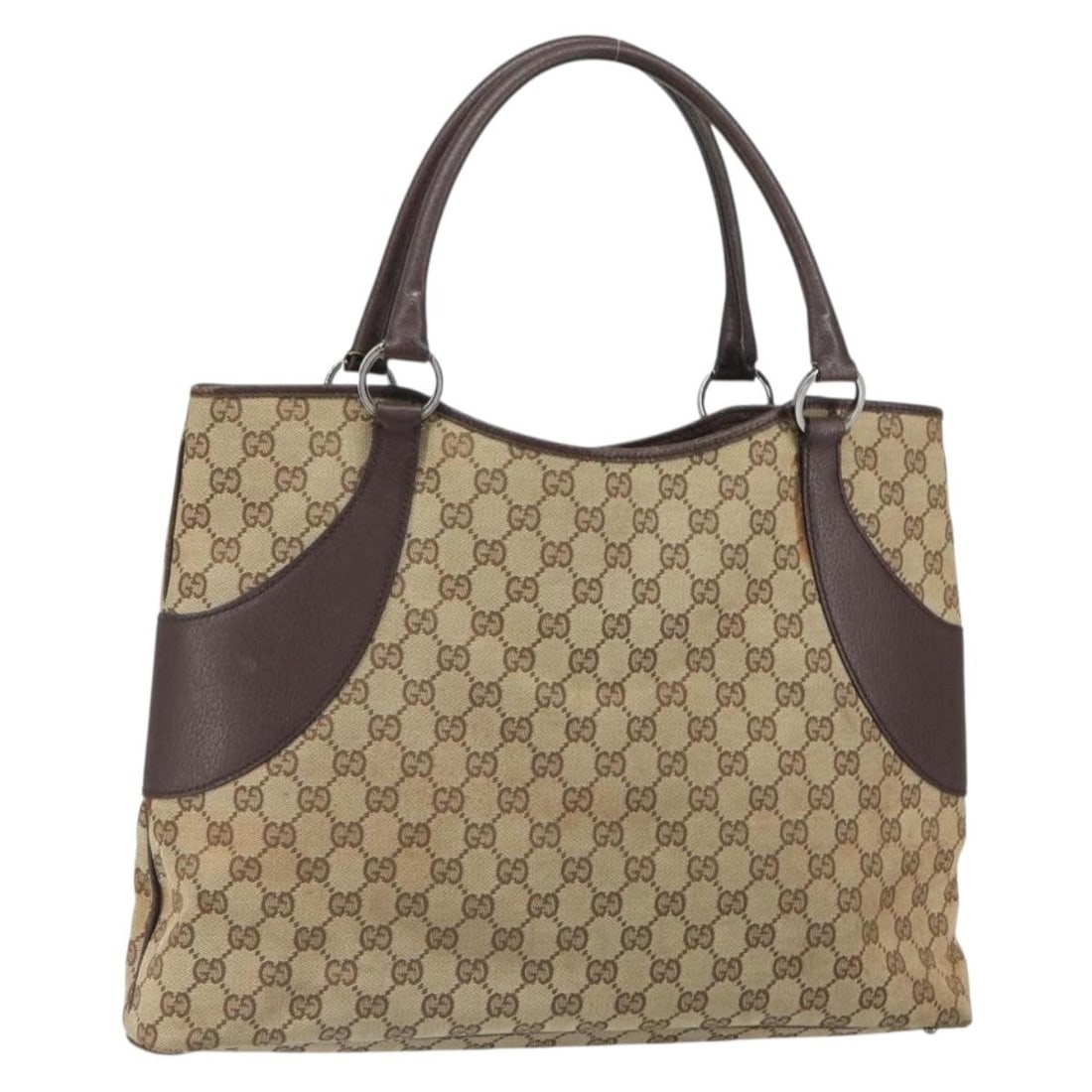 Beige Silver GG Canvas Tote by Gucci Model 113016 (1 of 18)