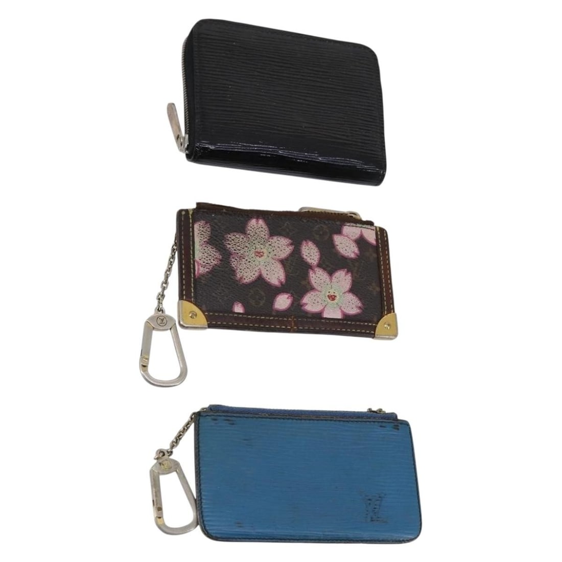 LOUIS VUITTON Monogram Epi Coin Purse Set of 3 Blue Black Auth: LOUIS VUITTON Monogram Epi Coin Purse Set of 3 Blue Black Auth This LOUIS VUITTON Monogram Epi Coin Purse Set features a stylish combination of Monogram Canvas in blue and black. This set includes thr