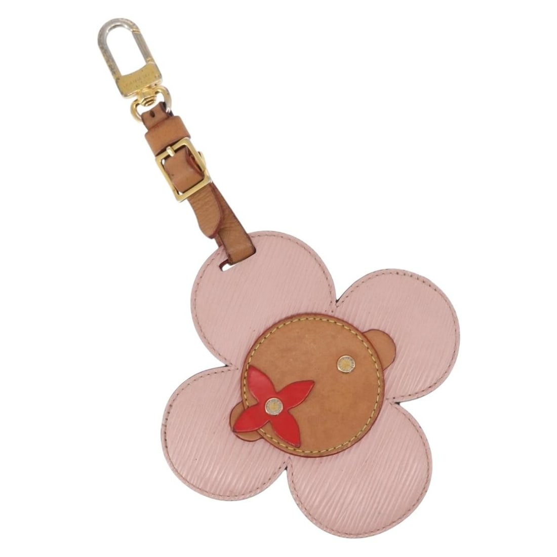 Pink Epi Leather Vivienne Name Tag by Louis Vuitton M69572: Pink Epi Leather Vivienne Name Tag by Louis Vuitton M69572 This Louis Vuitton Epi Bijoux Sac Vivienne name tag is crafted from signature Epi leather in pink. It features a stylish and functional desig