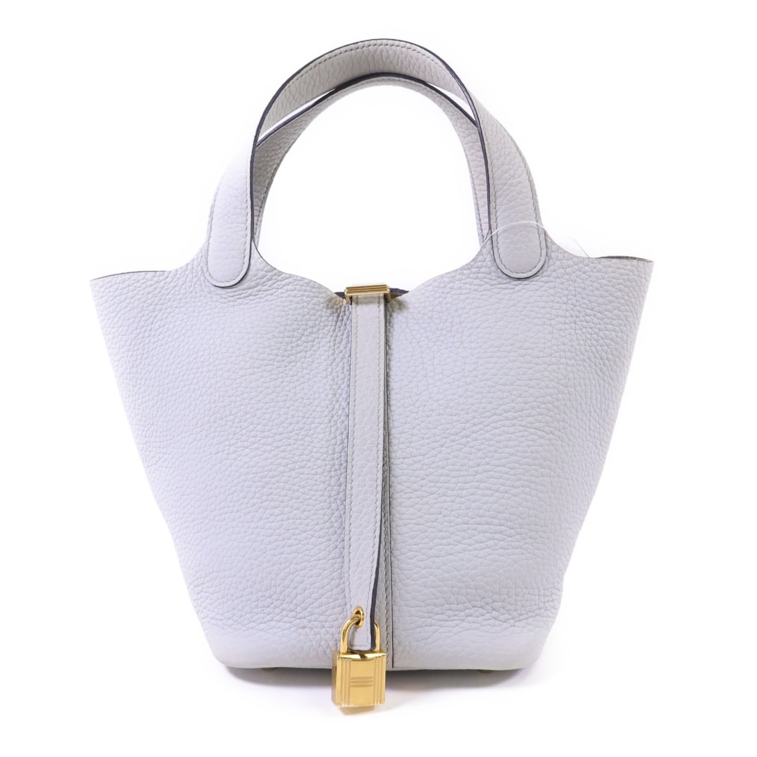 Hermes Picotin PM Blue Taurillon Clemence Tote Gold Hardware (1 of 18)