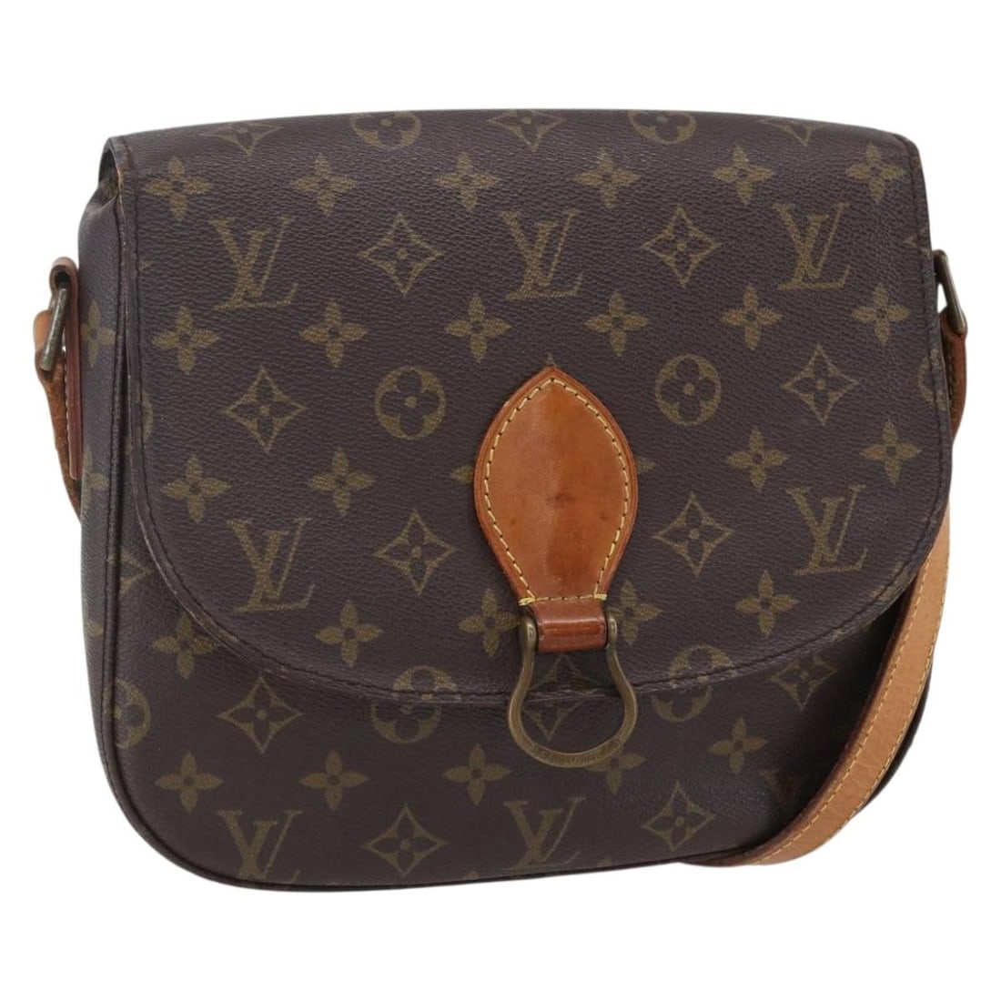 LOUIS VUITTON Monogram Saint Cloud GM Shoulder Bag M51242 Auth France (1 of 18)