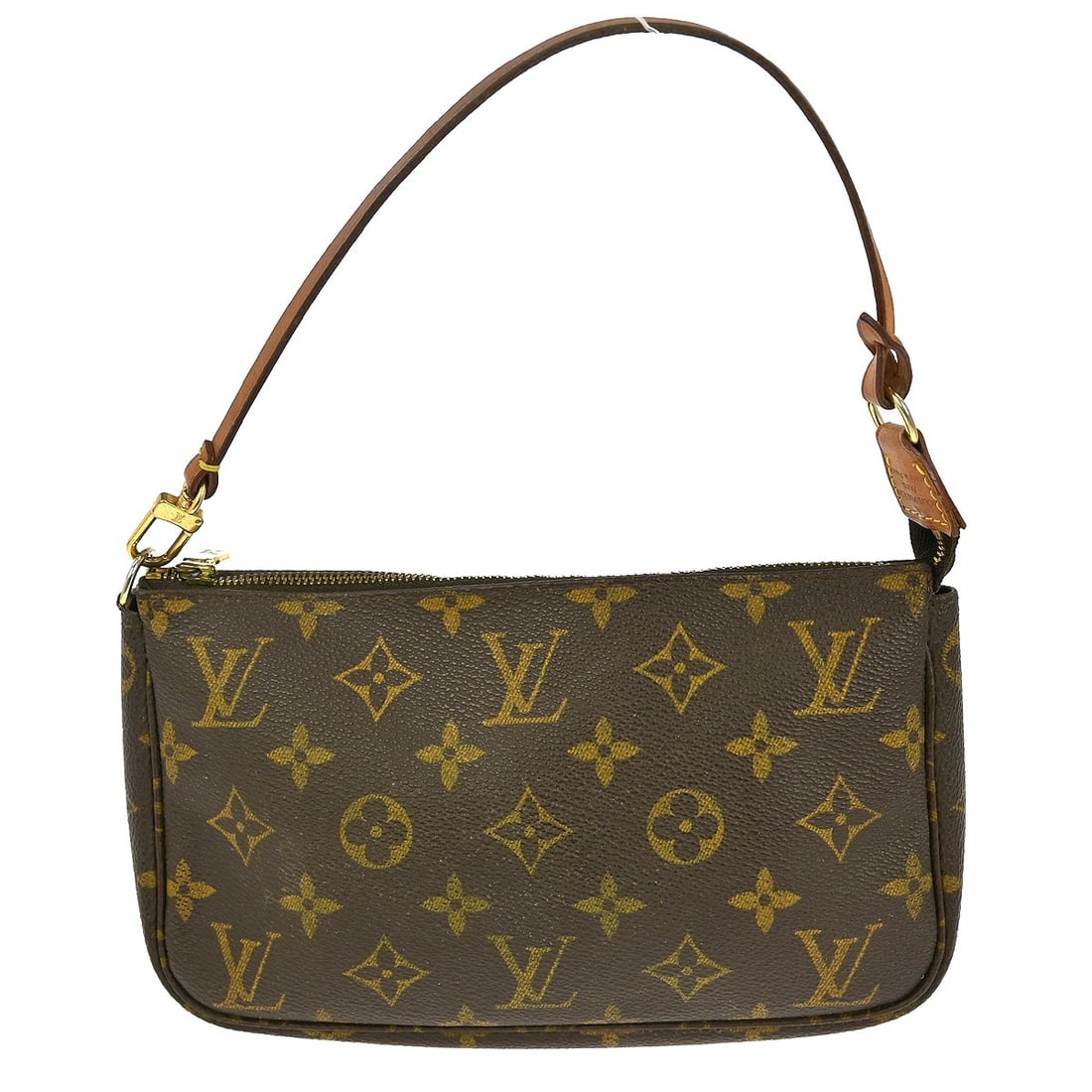 Louis Vuitton Monogram Pouch Handbag M51980 Small Zip Bag (1 of 9)