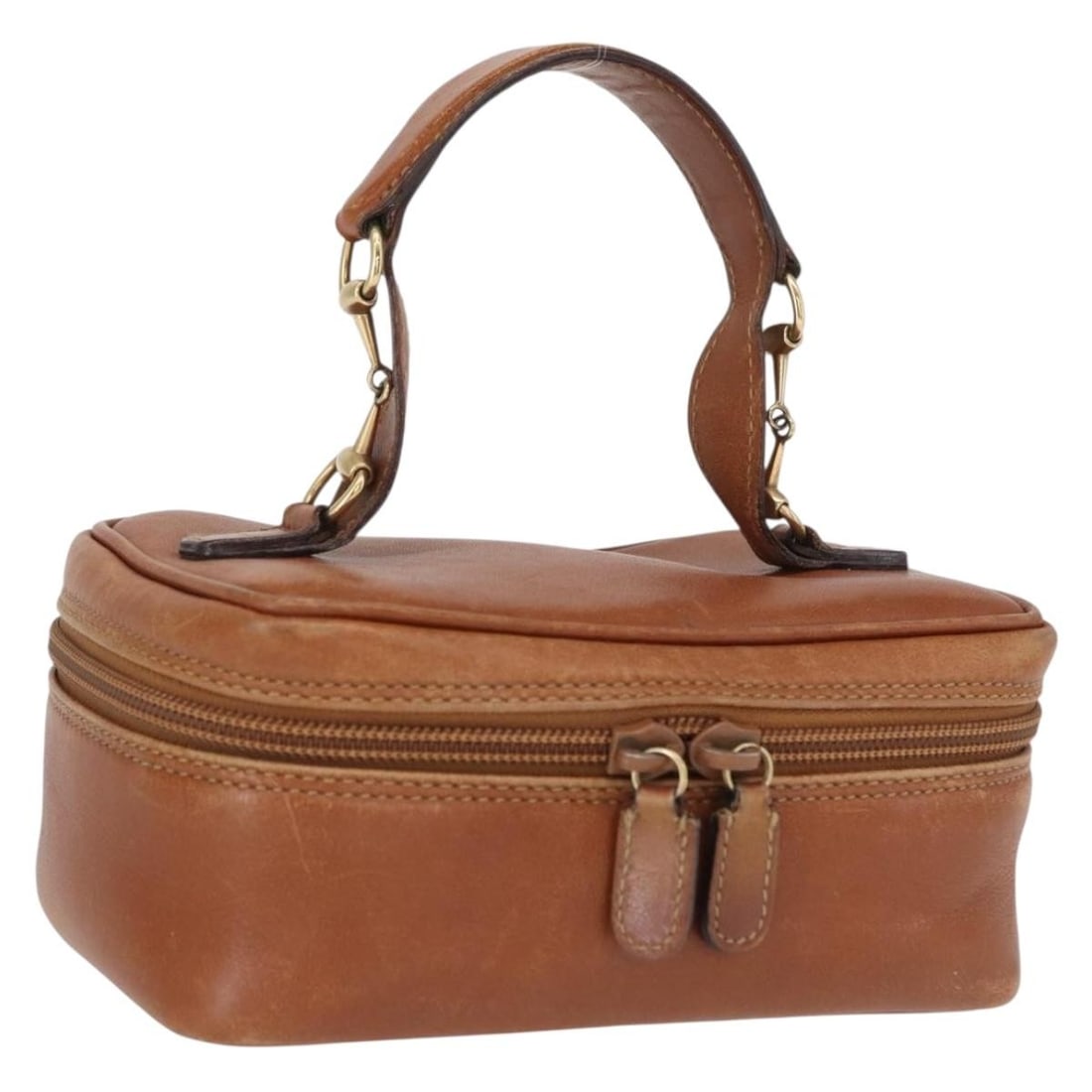 Gucci Brown Leather Vanity Cosmetic Case 032 1705 0141 Made in Italy (1 of 18)