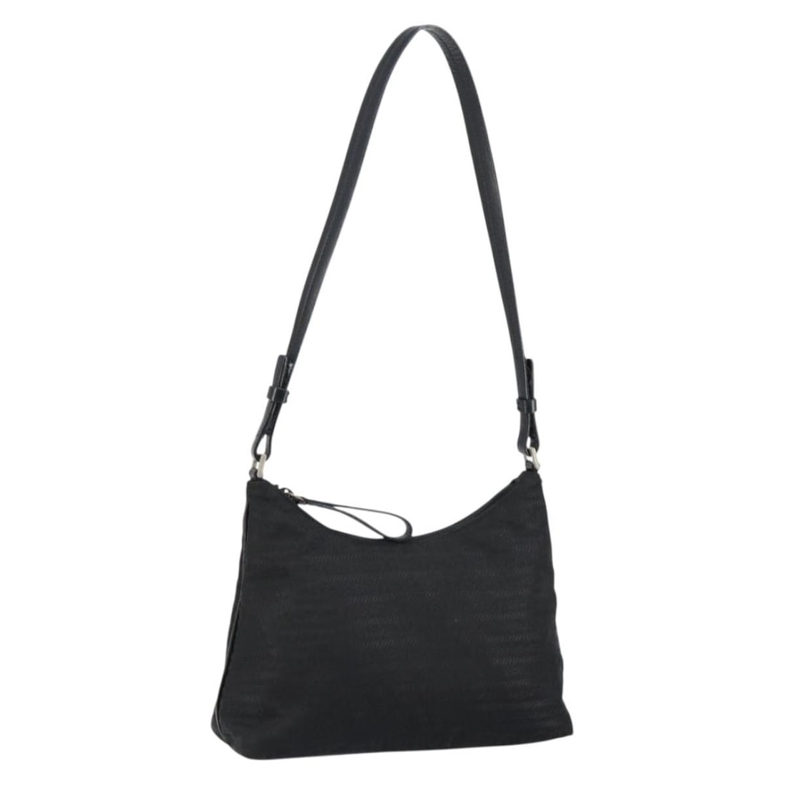 PRADA Black Silver Nylon Tote Bag Made in Italy: PRADA Black Silver Nylon Tote Bag Made in Italy This authentic PRADA tote bag showcases a sleek design crafted from durable nylon in a classic black and silver color scheme. The bag measures