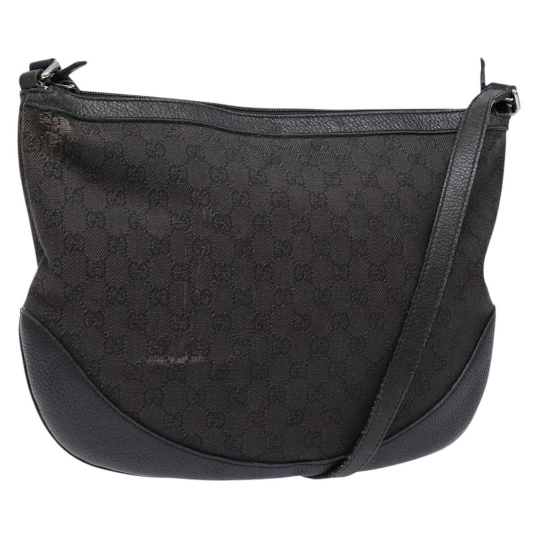 GUCCI GG Canvas Shoulder Bag Black Silver 272380 Authentic Italy: GUCCI GG Canvas Shoulder Bag Black Silver 272380 Authentic Italy Elevate your style with this authentic GUCCI GG Canvas Shoulder Bag, designed for both functionality and fashion. Crafted from high-qua