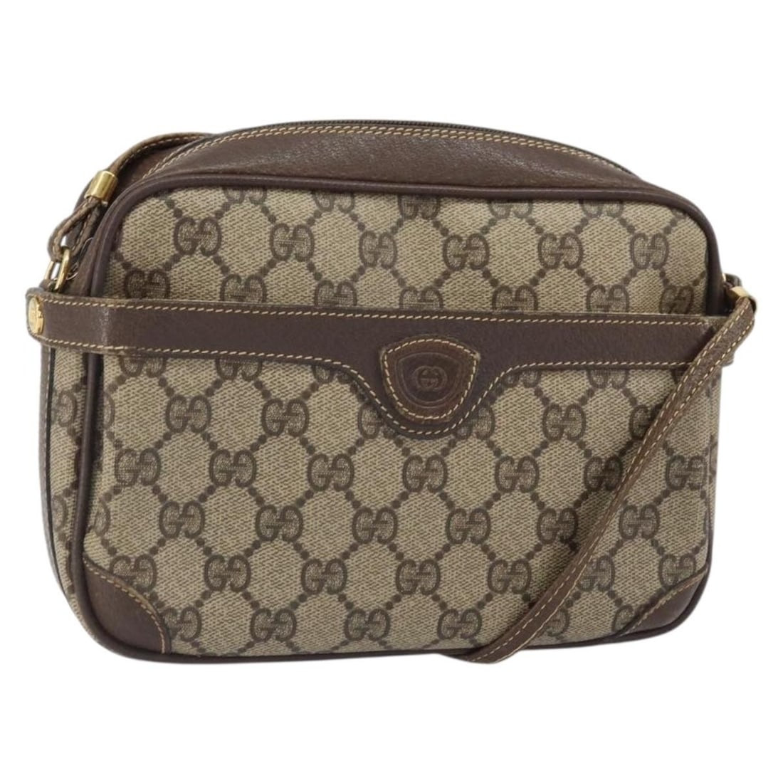 Gucci Beige GG Supreme PVC Canvas Shoulder Bag Model 007 904 0423: Gucci Beige GG Supreme PVC Canvas Shoulder Bag Model 007 904 0423 This Gucci GG Supreme shoulder bag features beige PVC leather with GG canvas accents and gold-tone details. Designed as a compact shou