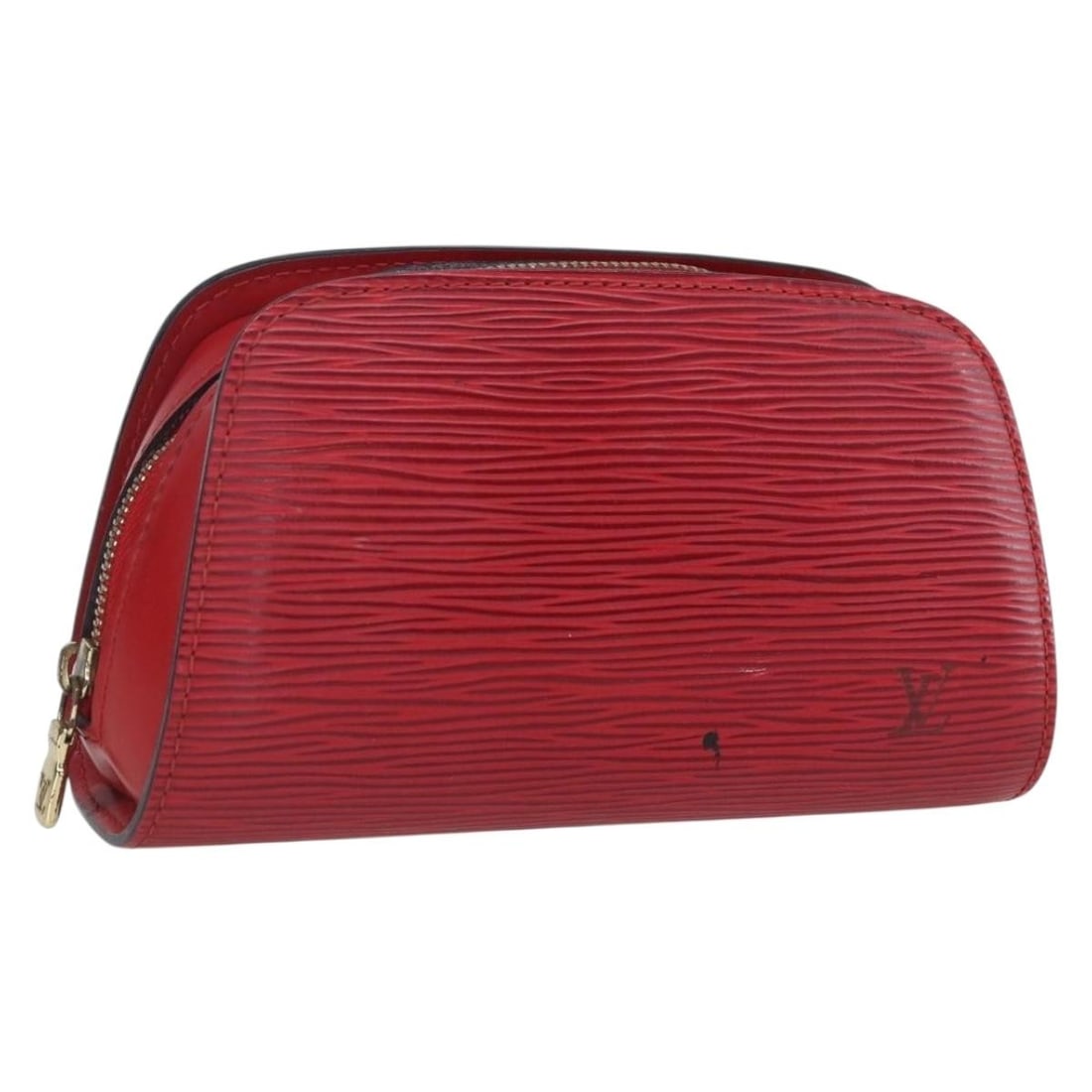 LOUIS VUITTON Epi Dauphine PM Pouch Castilian Red M48447 Auth (1 of 18)