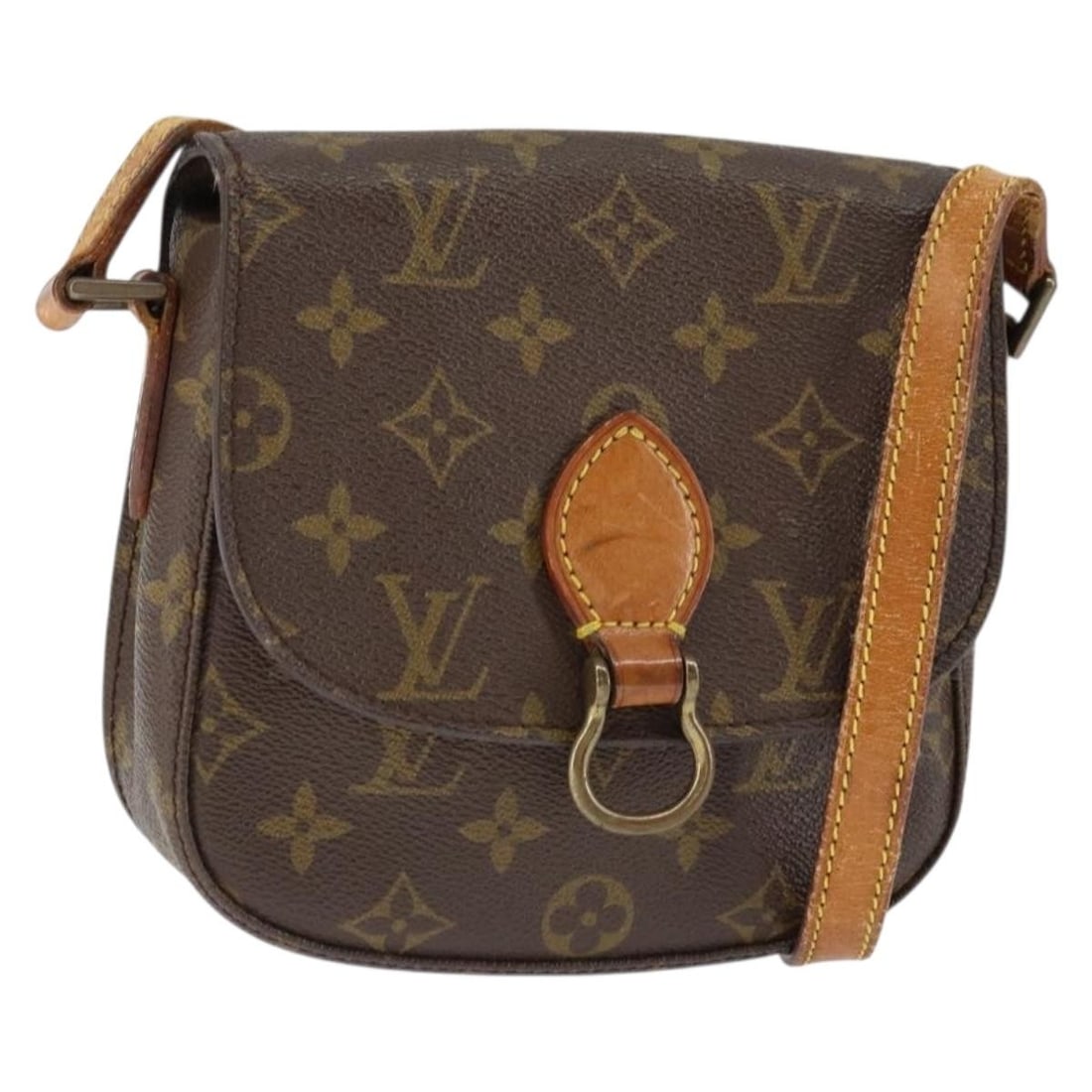 Louis Vuitton Monogram Canvas Saint Cloud PM Shoulder Bag M51244 France: Louis Vuitton Monogram Canvas Saint Cloud PM Shoulder Bag M51244 France This is a Louis Vuitton Monogram Saint Cloud PM shoulder bag, crafted from signature monogram canvas. The bag features a flap cl
