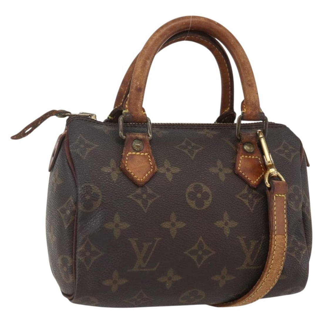 LOUIS VUITTON Monogram Mini Speedy Bandouliere Bag M99014 Authentic: LOUIS VUITTON Monogram Mini Speedy Bandouliere Bag M99014 Authentic This LOUIS VUITTON Monogram Mini Speedy Bandouliere Bag is a chic and functional accessory designed for everyday use. Crafted from d