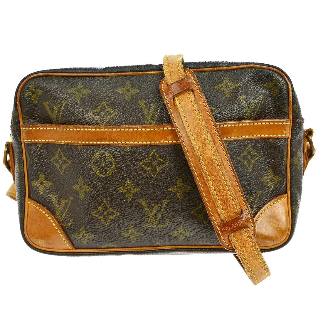 Louis Vuitton Trocadero 24 Monogram Shoulder Bag M51276 Brown Leather Purse: Louis Vuitton Trocadero 24 Monogram Shoulder Bag M51276 Brown Leather Purse This is a vintage Louis Vuitton Trocadero 24 shoulder bag featuring the classic Monogram pattern. Crafted with brown leather