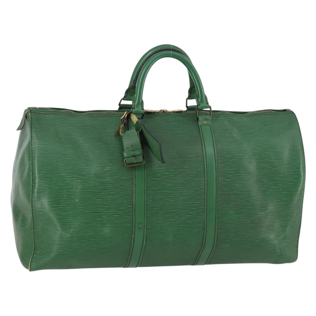 LOUIS VUITTON Epi Keepall 50 Green Boston Bag M42964 Auth (1 of 18)