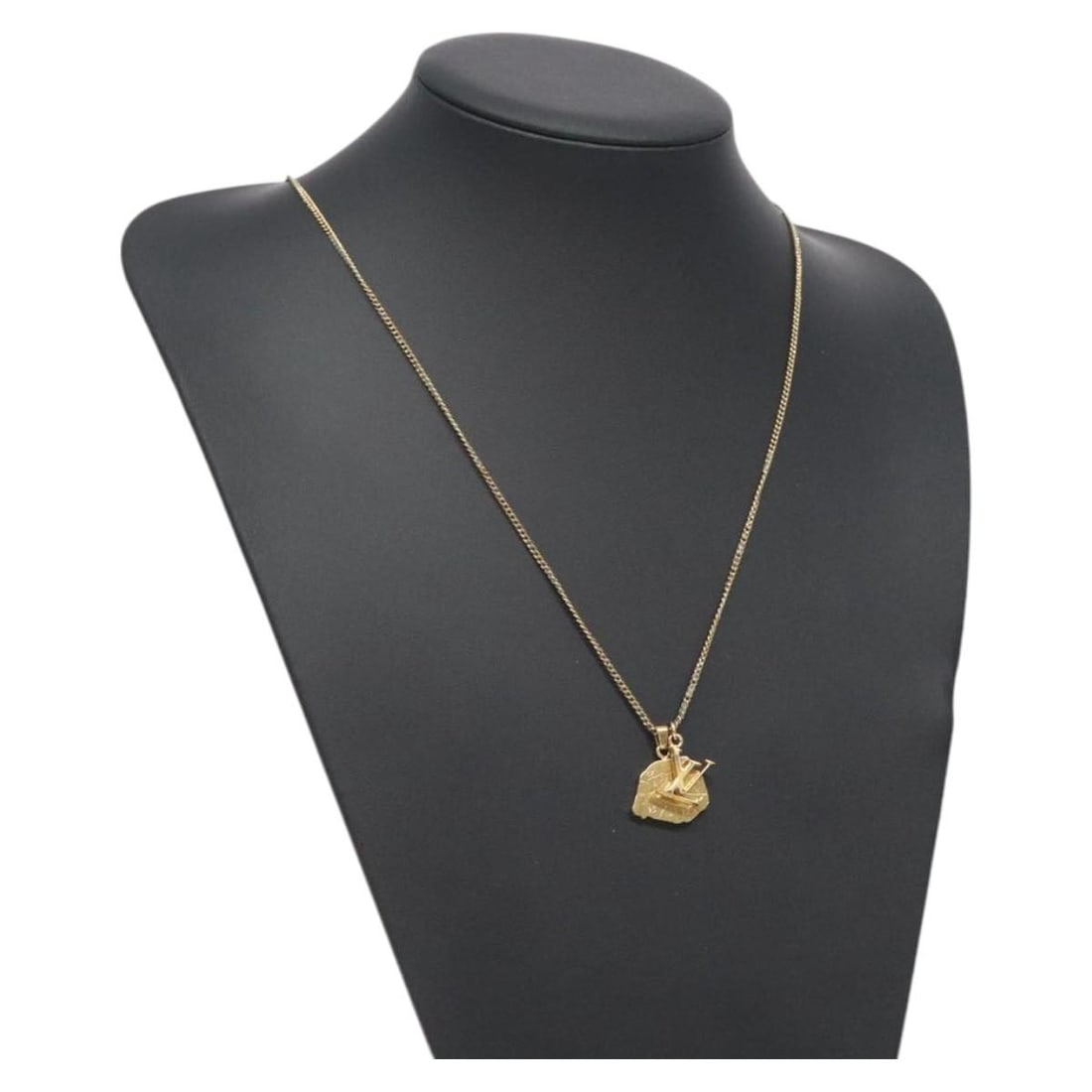 Louis Vuitton M68261 Paris Map Initials Gold Tone Necklace (1 of 13)