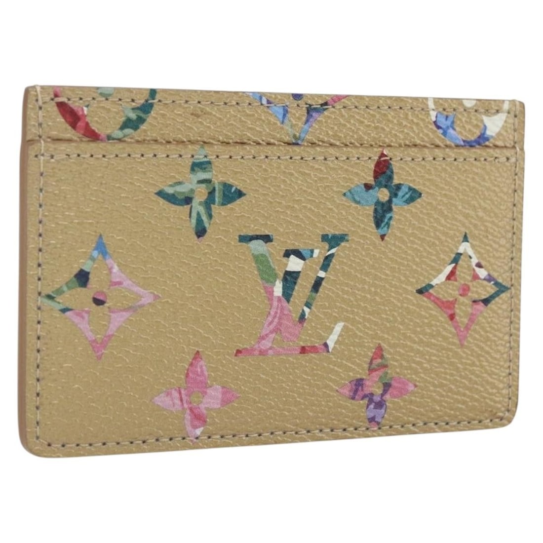 Louis Vuitton Monogram Canvas Flower Card Holder Gold M81726 (1 of 18)