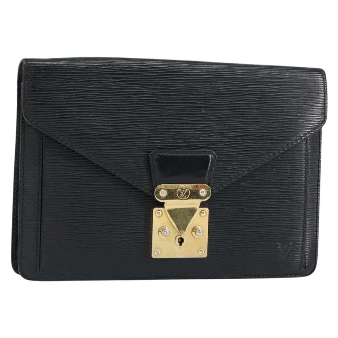 LOUIS VUITTON Epi Leather Dragonne Clutch Bag Black M52612 Auth: LOUIS VUITTON Epi Leather Dragonne Clutch Bag Black M52612 Auth This authentic Louis Vuitton Epi Series Dragonne Clutch Bag is a stylish accessory made from durable Epi leather in a sophisticated blac