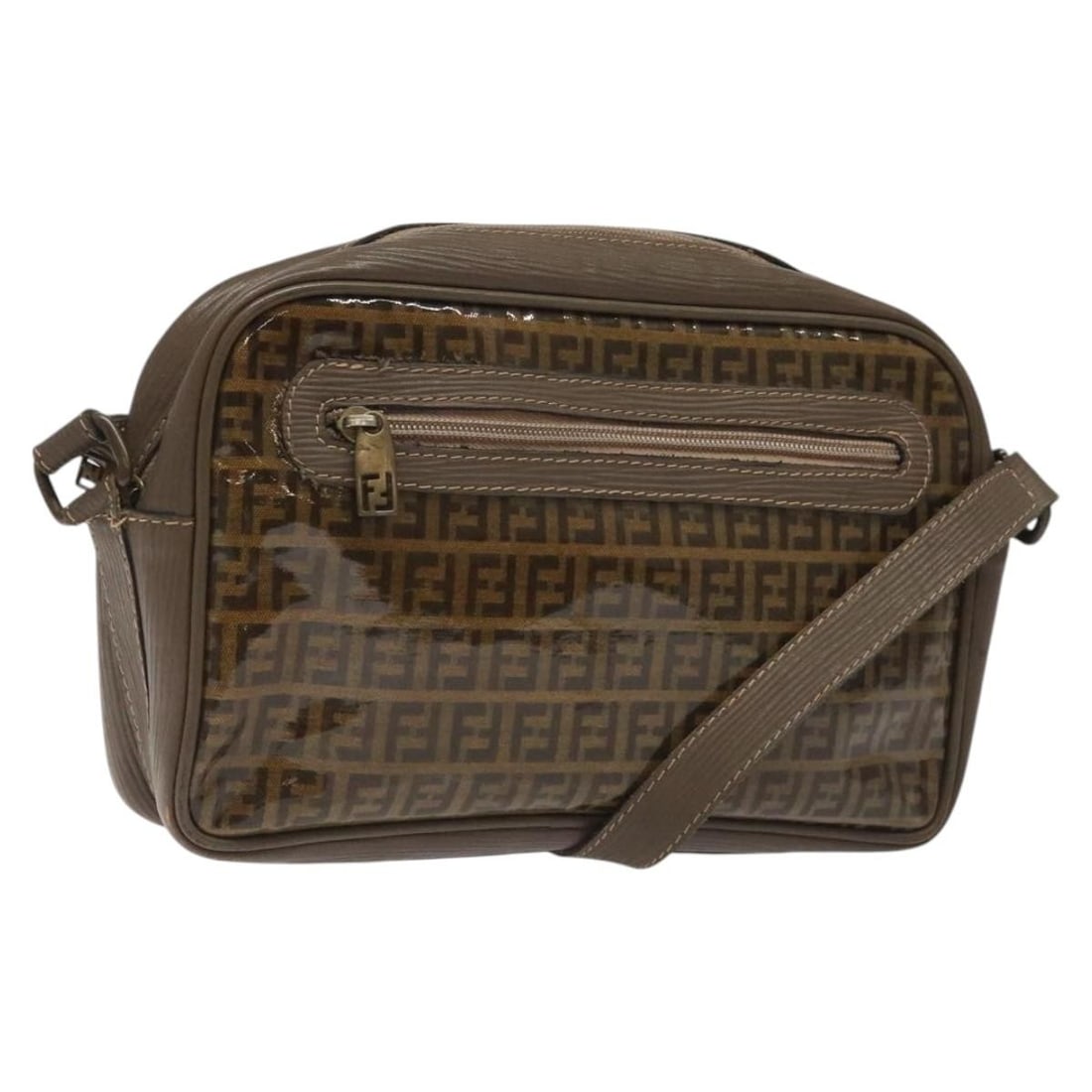 Fendi Zucchino Canvas Shoulder Bag Beige Made in Italy: Fendi Zucchino Canvas Shoulder Bag Beige Made in Italy This Fendi Zucchino Canvas Shoulder Bag in beige is a stylish accessory with a sophisticated design. Crafted in Italy, this bag features a durabl