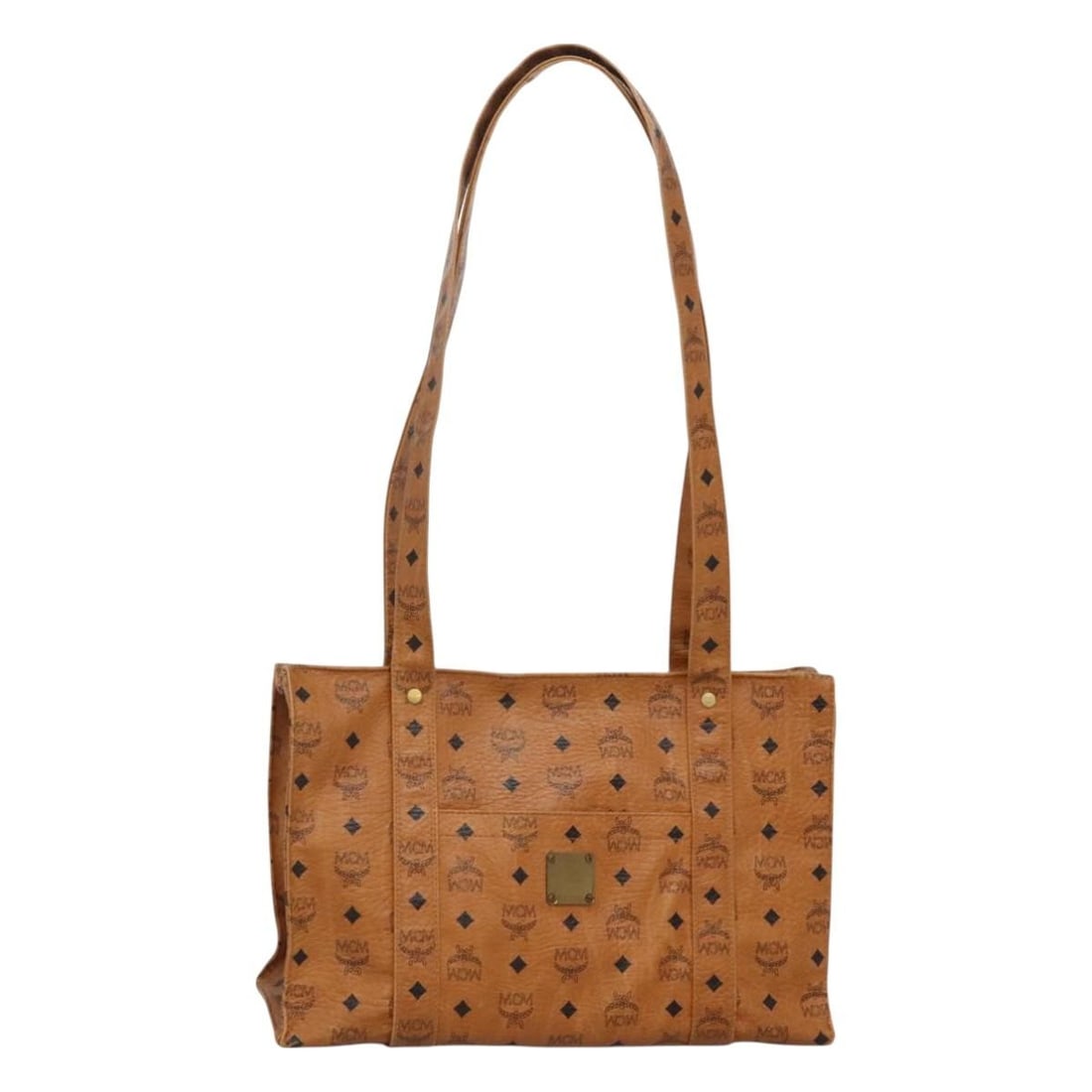 MCM Logogram Vicetos Tote Bag Brown Gold PVC Leather Germany BA3460 (1 of 18)