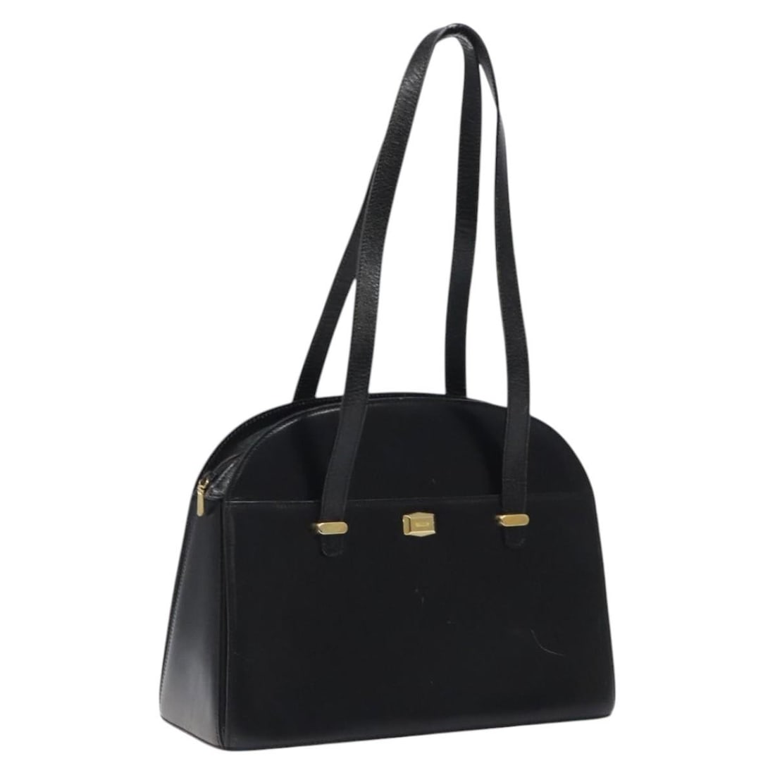 BALLY Black Gold Leather Shoulder Bag BA1034 (1 of 18)
