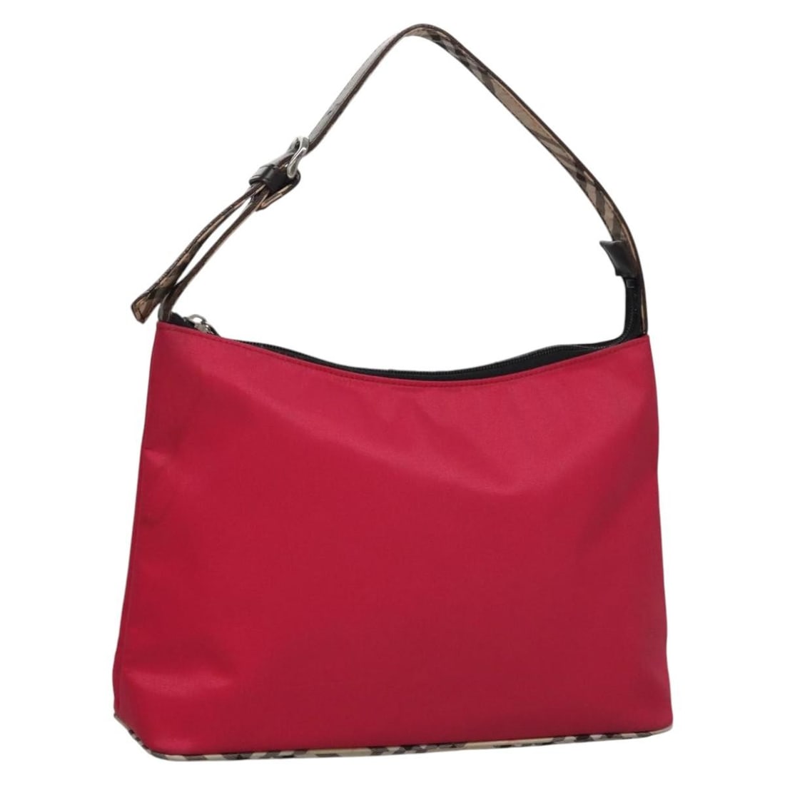 Burberry Nova Check Pink Nylon Shoulder Bag Made in Japan: Burberry Nova Check Pink Nylon Shoulder Bag Made in Japan This Burberry Nova Check Shoulder Bag is a stylish accessory made from durable nylon in a vibrant pink color. It features a classic design, pe